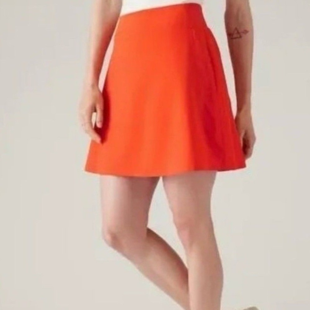 Athleta Brooklyn Heights High Rise Skort Orange Size 10 Tennis Golf Pickleball
